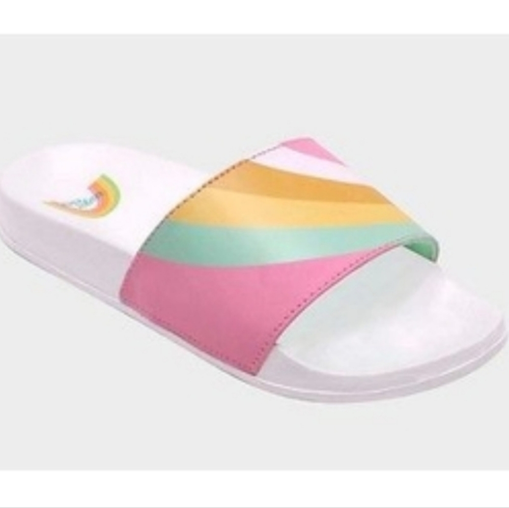 NEW! Sugar Coast by Lolli Rainbow Slide Sandals